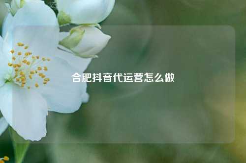 合肥抖音代运营怎么做