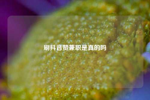 刷抖音赞兼职是真的吗