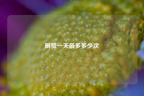 刷赞一天最多多少次