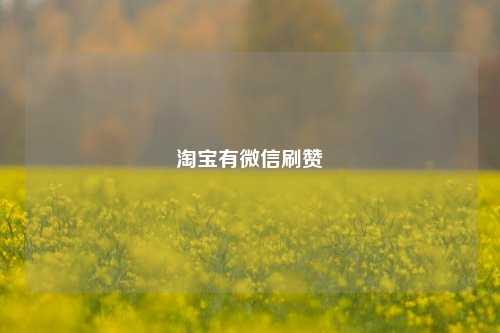 淘宝有微信刷赞